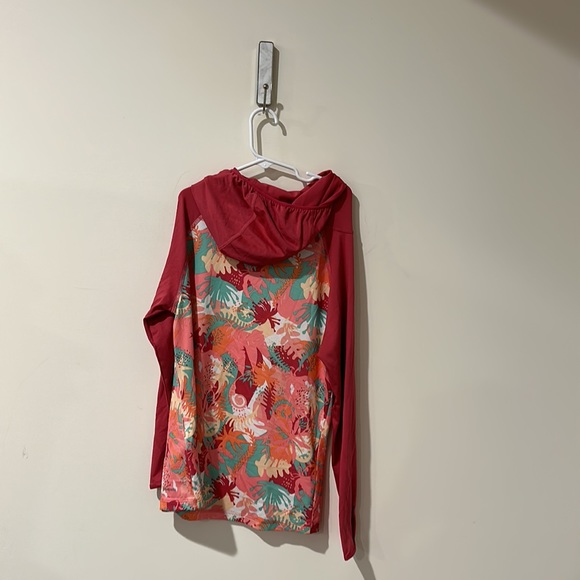 NEW • PATAGONIA • Girls Capilene Silkweight Hoody Pink / Abstract Print Medium - Picture 4 of 4